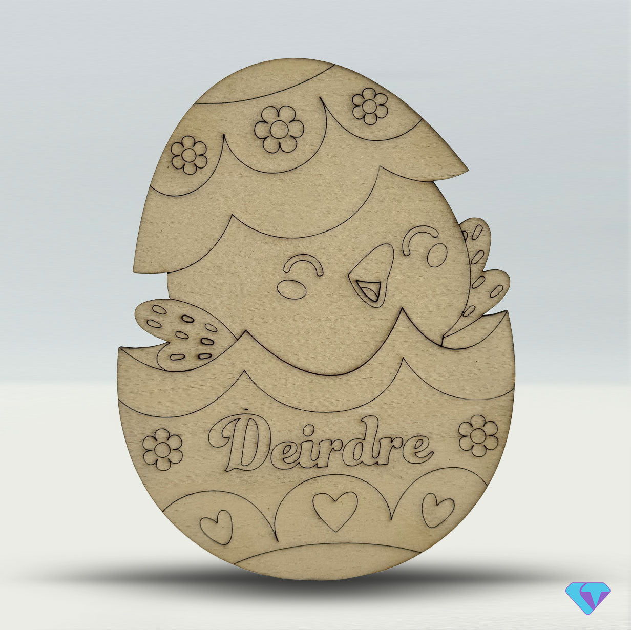 Cute Hatchling - Personalised Paint your Own Wooden Easter Egg